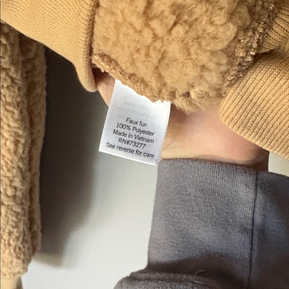 SO Women’s Faux Sherpa Tan Floral Daisy Full Zip Jacket - Picture 7 of 7